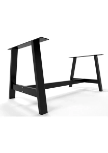 Yemek Masası Ayağı Metal Masa Ayağı Orta Destekli Masa Ayağı 70X73X130 cm Siyah Renk